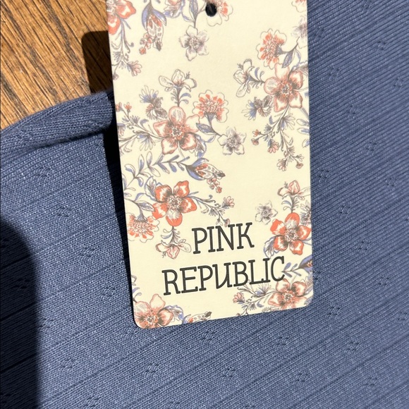 Pink Republic Cobalt Ribbed Tee - Picture 4 of 4